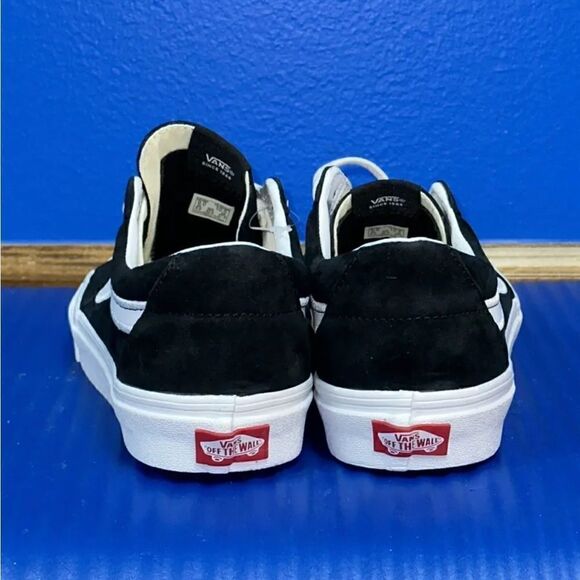 NEW VANS SUEDE CANVAS BLACK / WHITE SHOES 721278 WOMEN’S SIZE 10.5 - Picture 7 of 8